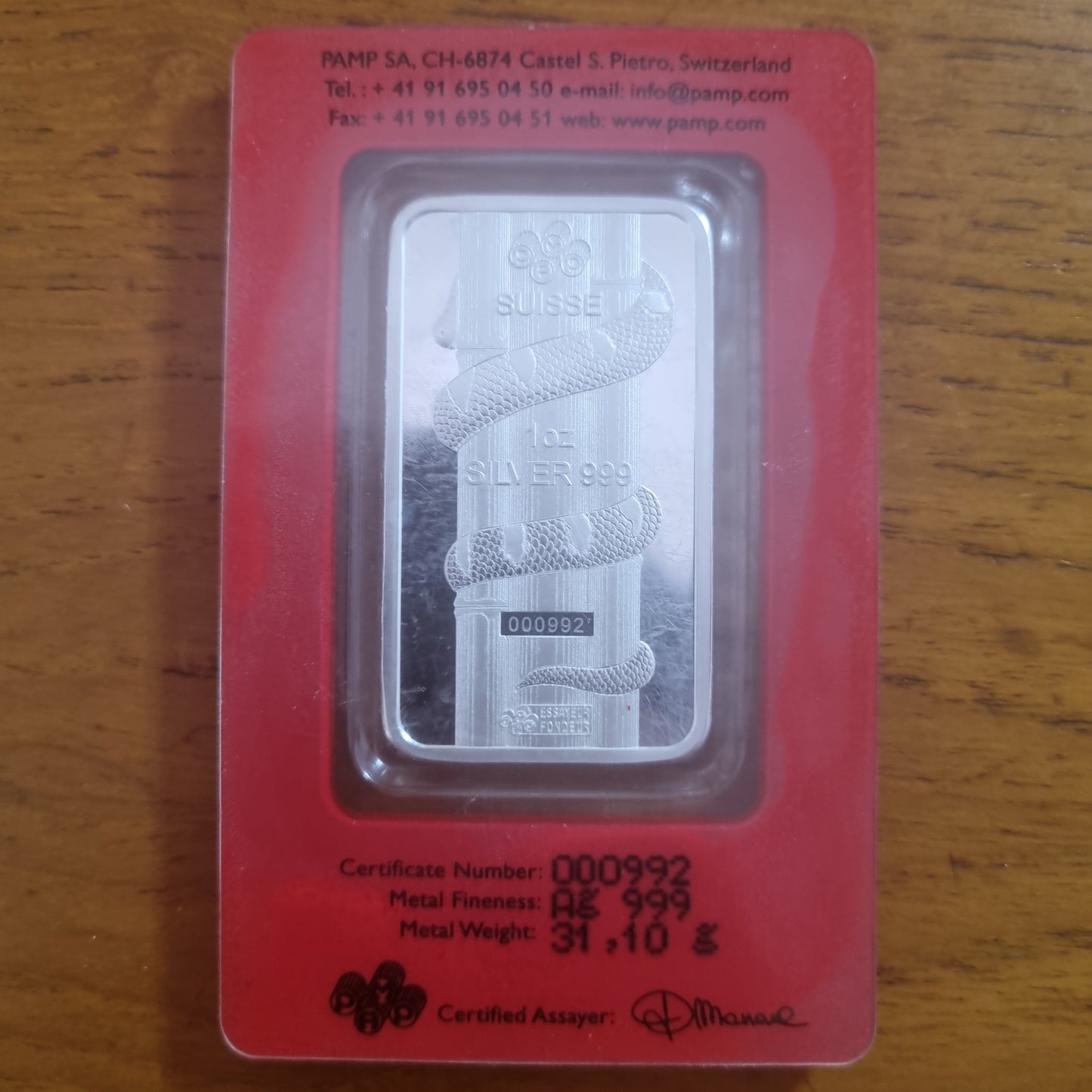 Lunar Snake PAMP 2013 1oz