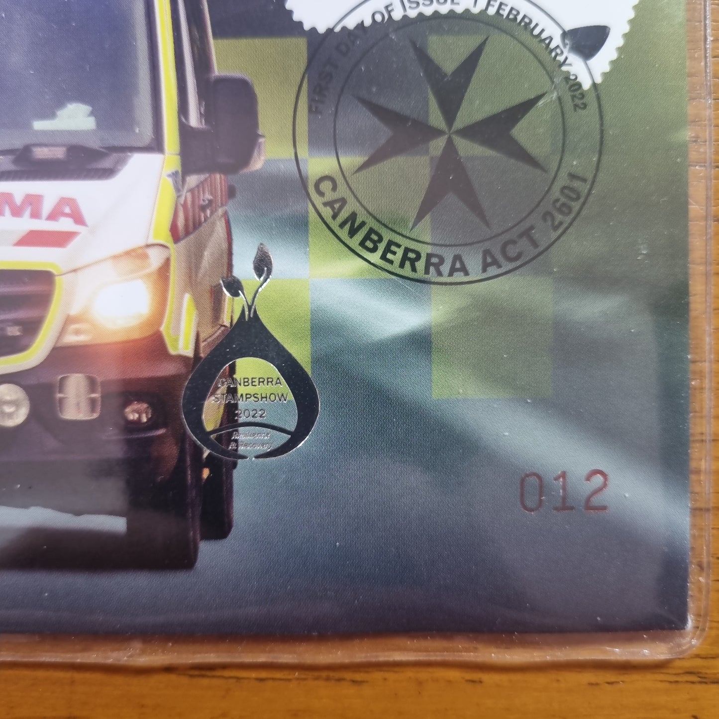 FireFighter / Ambulance $2 PNC Set, supporter - dealers release, Canberra Stamp Show 2022 (ultra low mintage 12/15, match numbered pair, signed by designer A.Stokic)