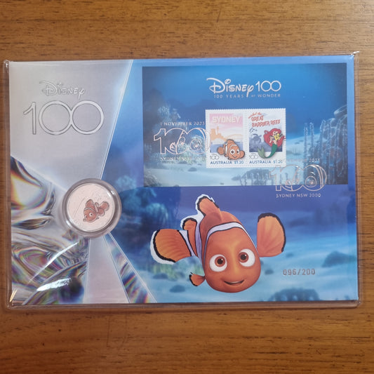 Disney, 100 years of Wonder, Finding Nemo coloured 1/2oz silver Impressions PNC
