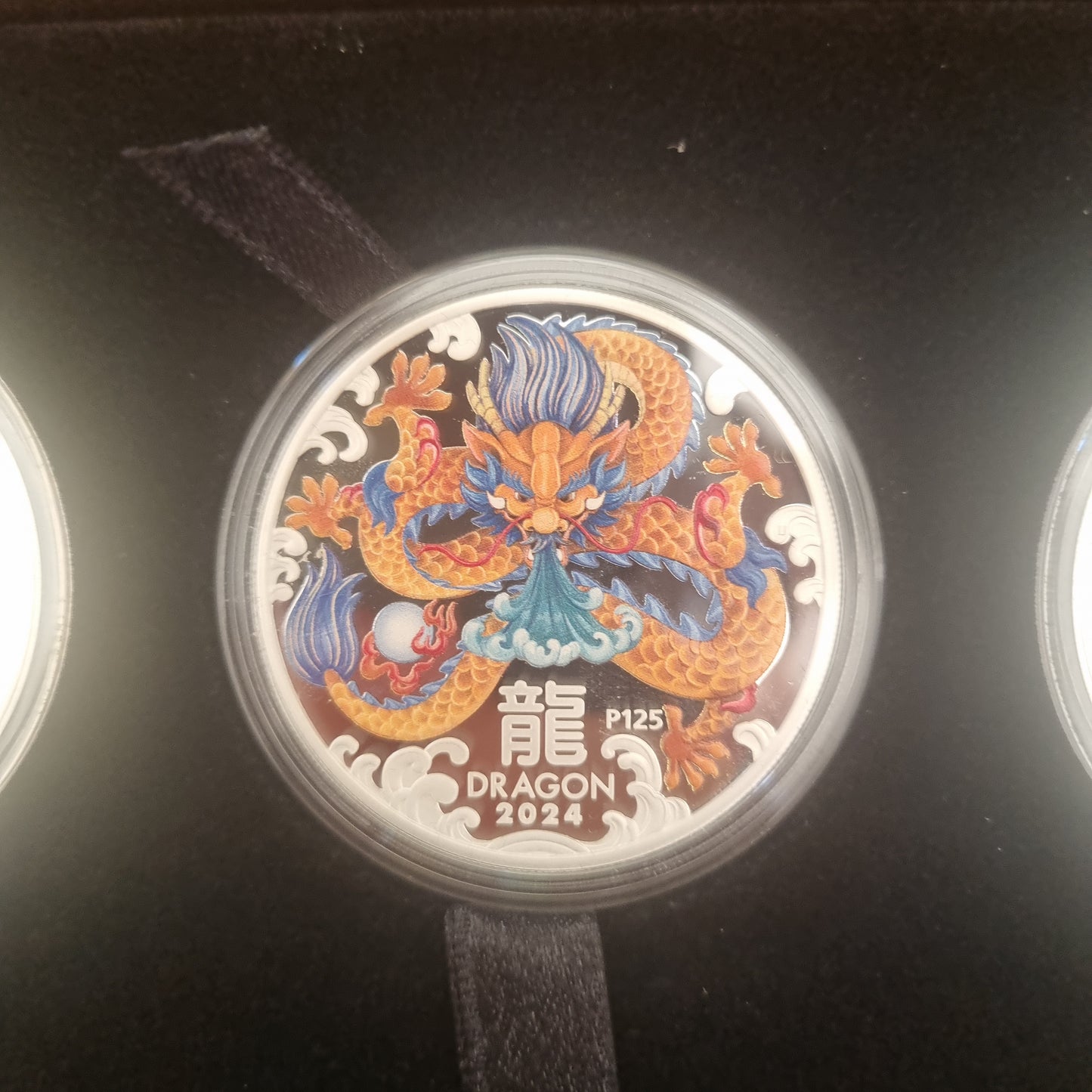 Lunar Series III Dragon Trio Proof Set (gild, colour, proof 1oz)