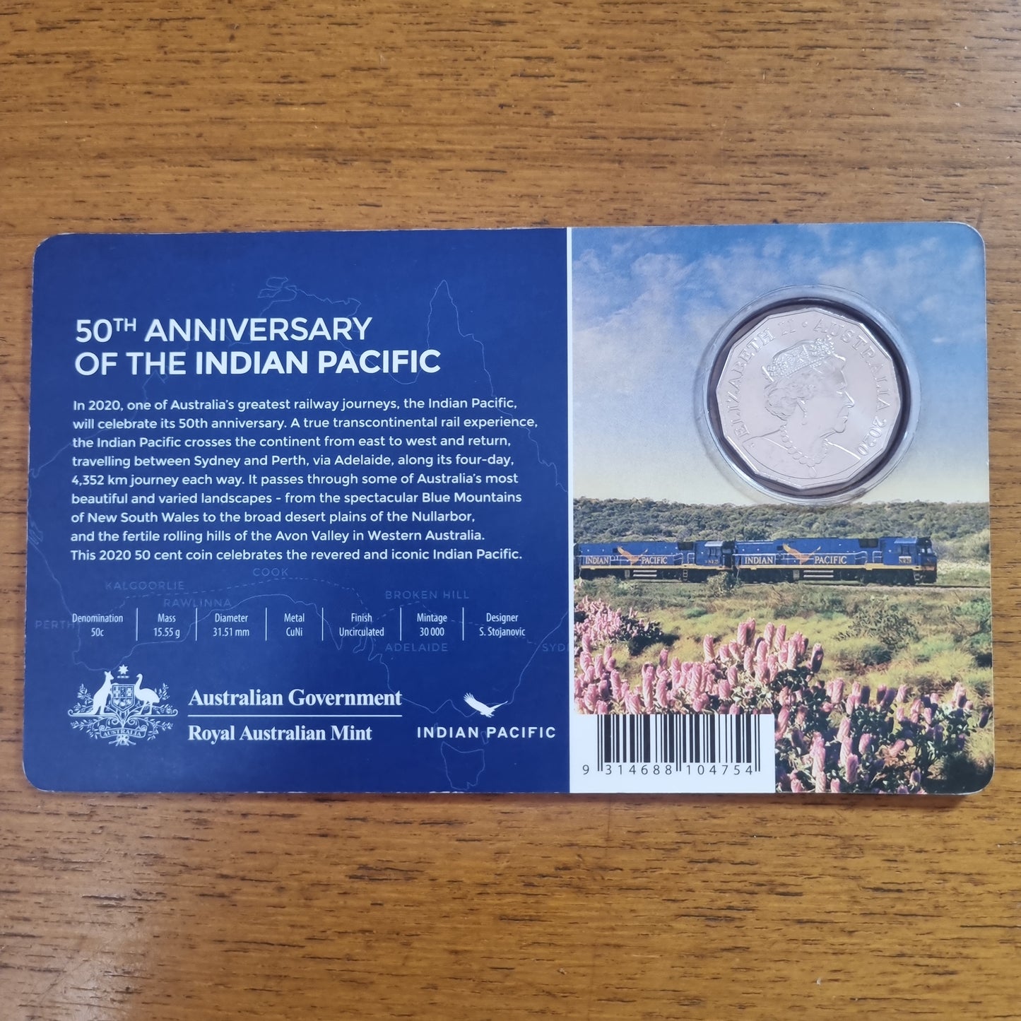 Indian Pacific 50c 2020