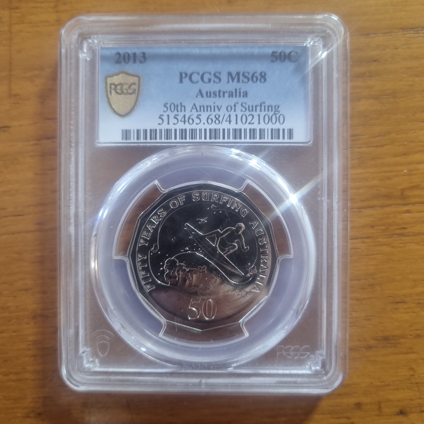 50th Anniversary Surfing 50c MS68, 2013