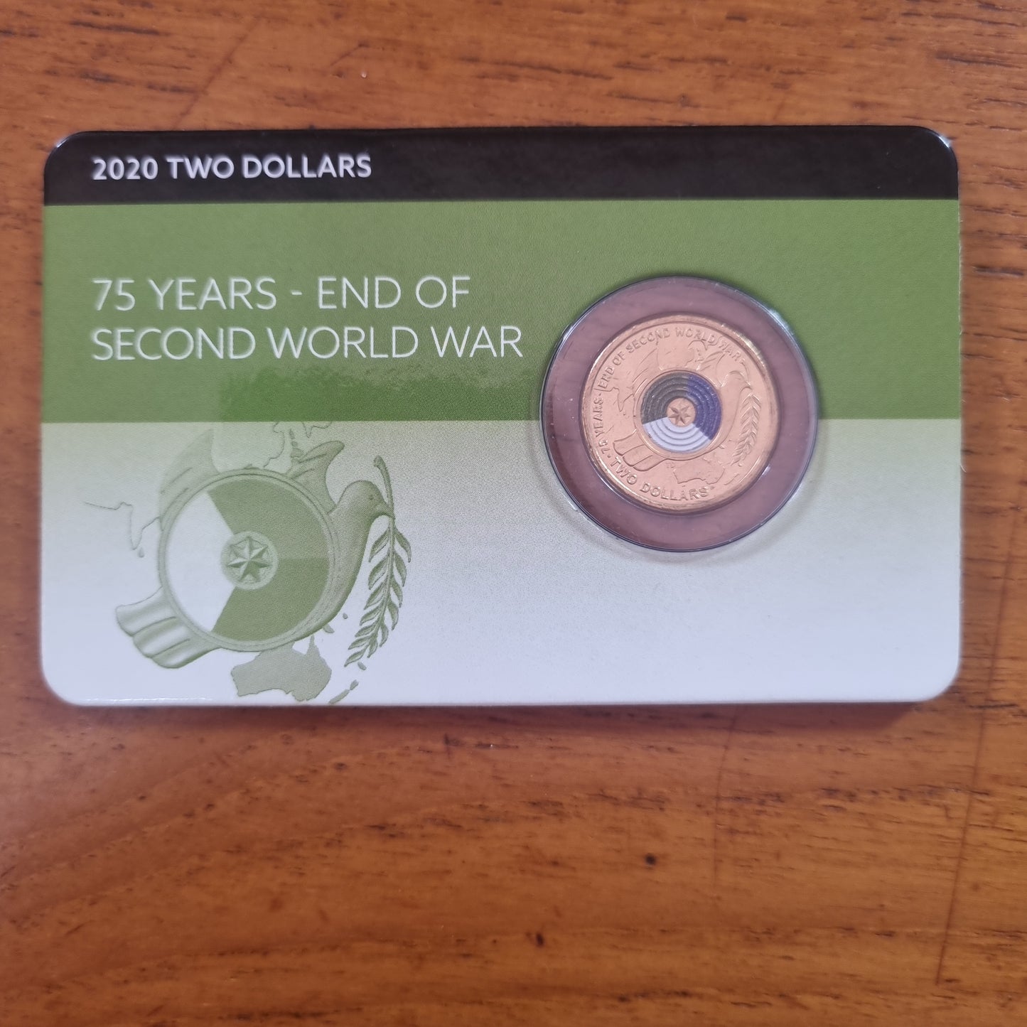 End of WW2 $2 Downies Card
