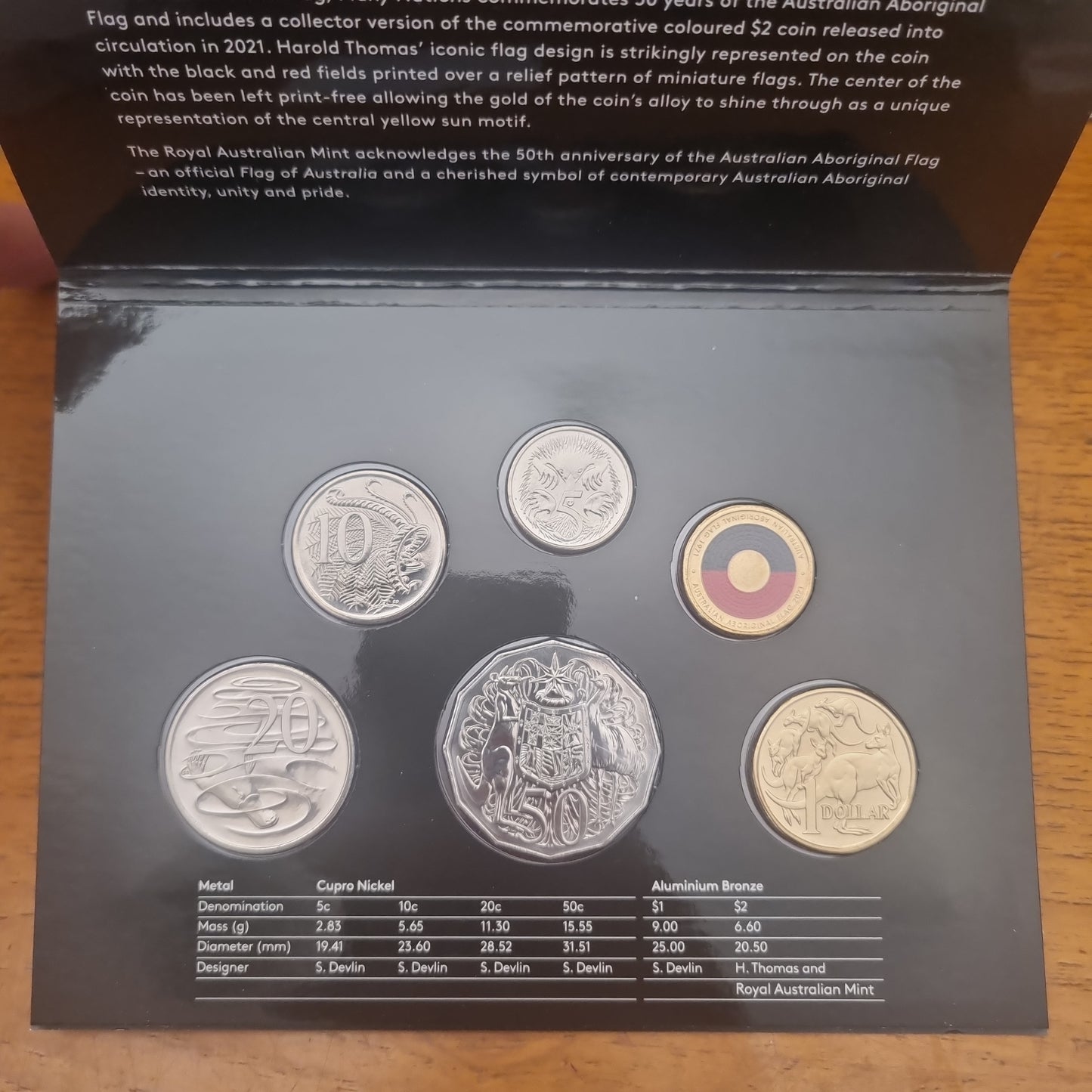 2021, Aboriginal Flag UNC Mint set