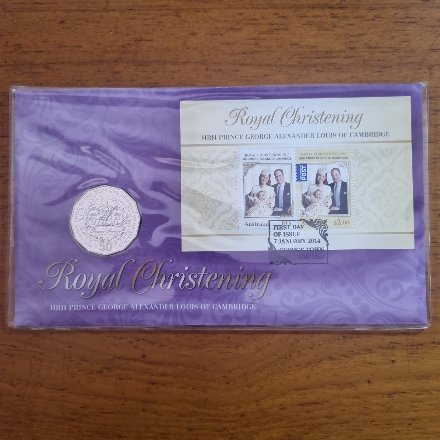 Royal Christening HRH Prince George 50c PNC