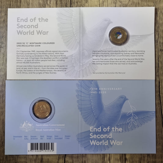 End of WW2 $2 C-Mint card 2020