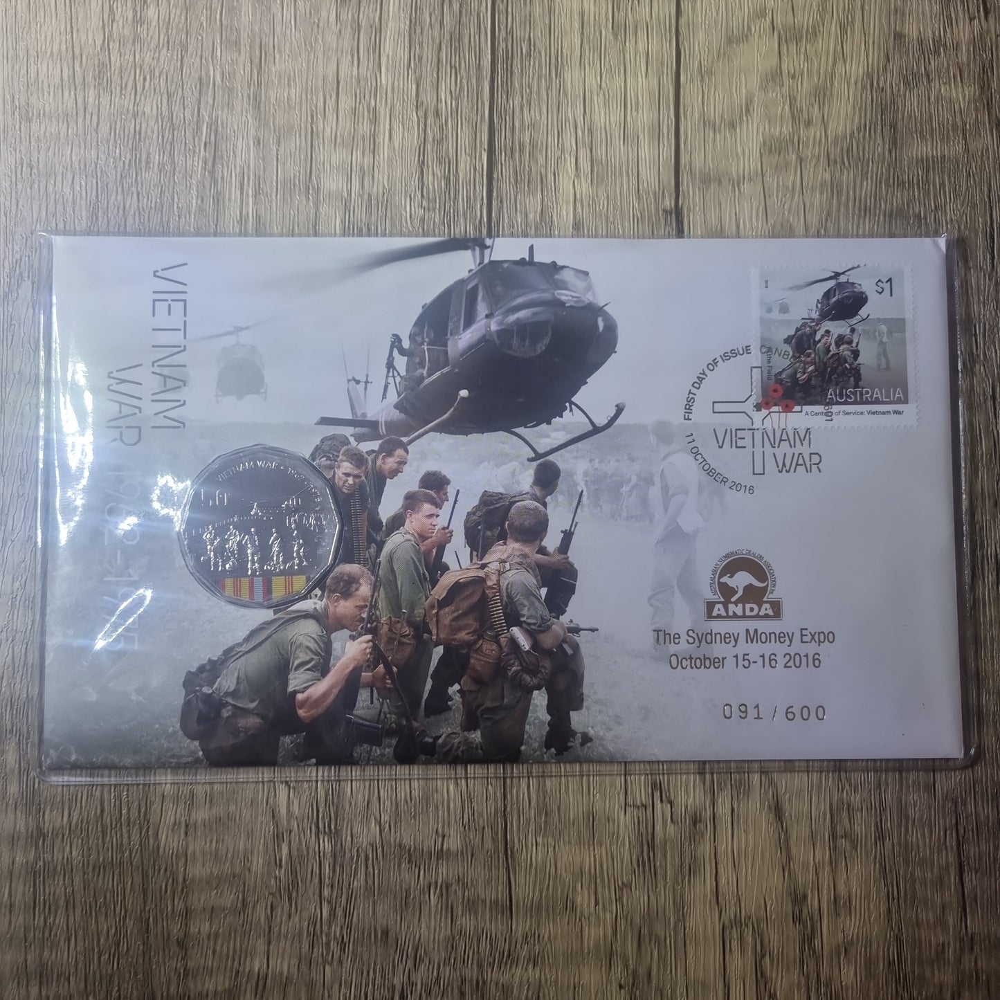 Vietnam War coloured 50c pnc ANDA 2016
