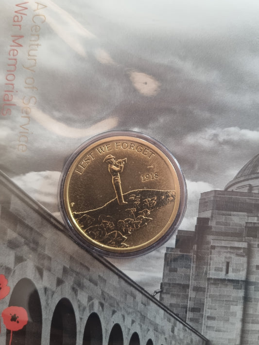 War Memorials, Centenary of Service $1 PNC 2018