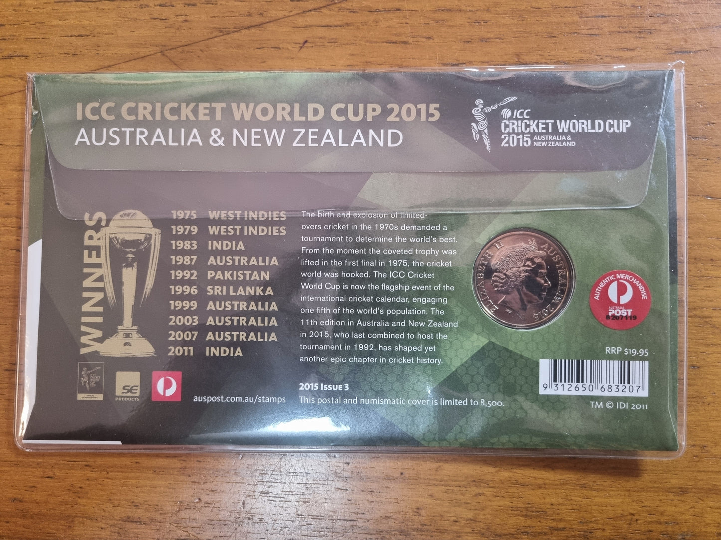 ICC 2015 Cricket World Cup 20c pnc