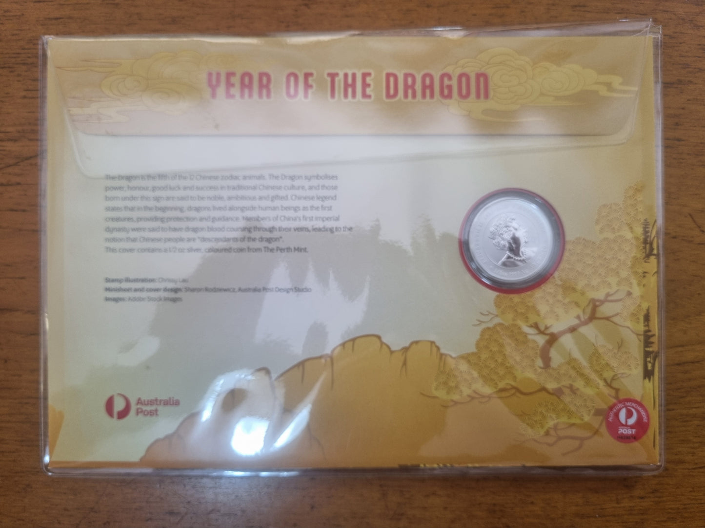 Lunar Dragon Prestige 1/2oz coloured silver 2024 PNC