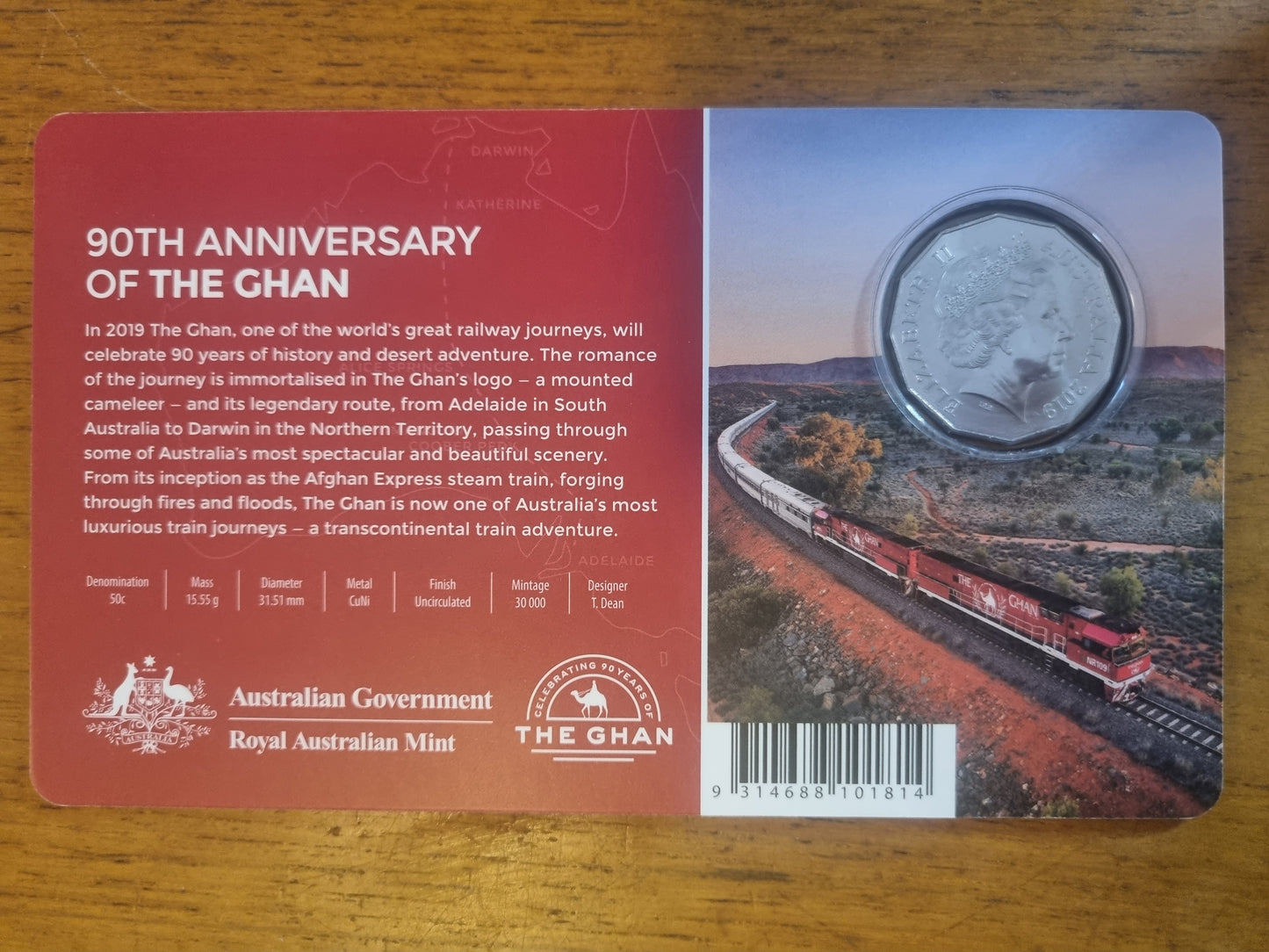 Ghan 50c 2019