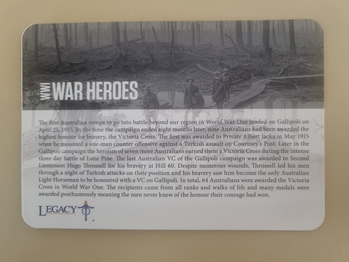 $1 Remembrance Poppy - War Heroes 2015 (card)