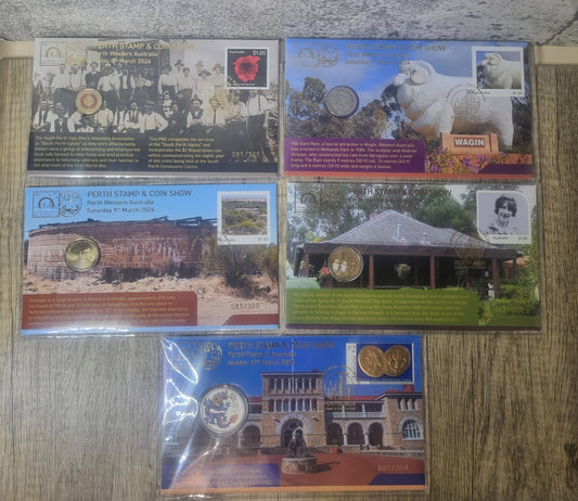 Perth Stamp and Coin Show PNC Set Ian Boulton Issue 2024