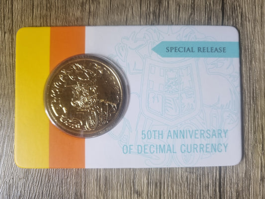 Changeover round 50c special edition 2016 gold plated