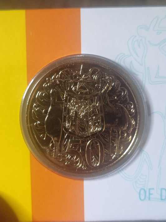 Changeover round 50c special edition 2016 gold plated