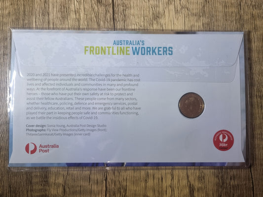 Frontline Workers $2 Perth Stamp and Coin Show OVP 2022