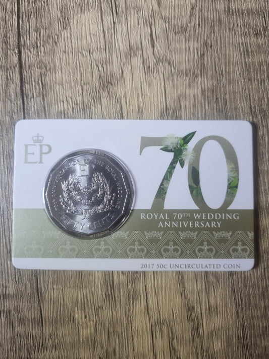 Queen 70th Wedding Anniversary 50c 2017