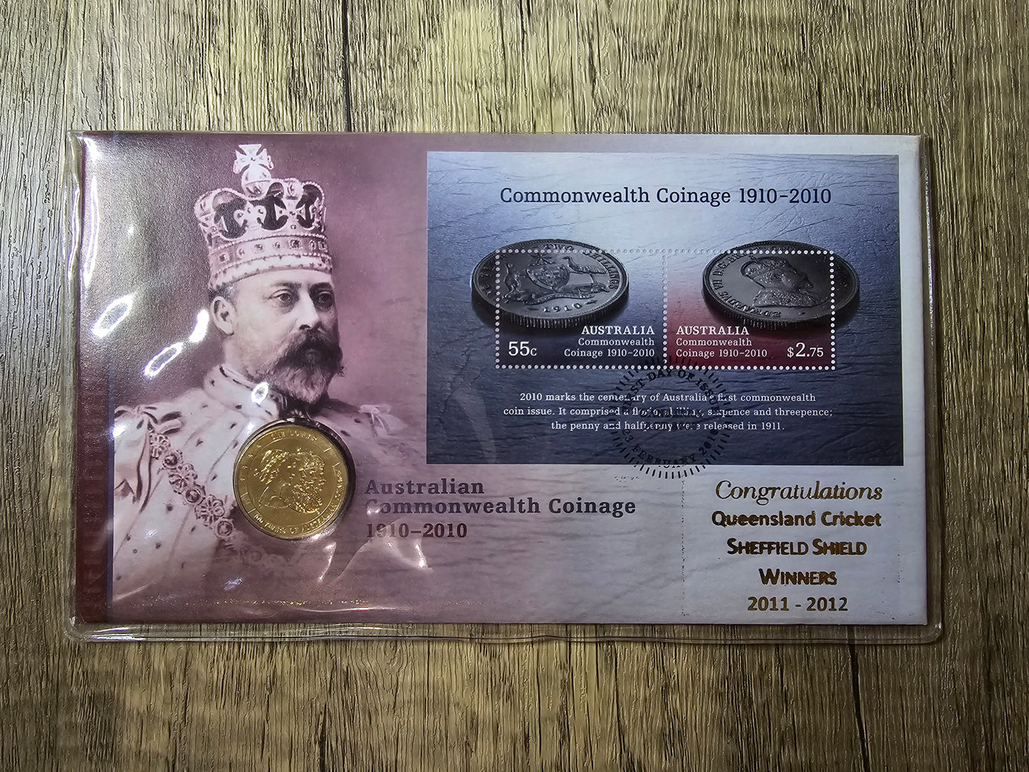 Commonwealth Coinage PNC 2010 - Sheffield Shield QLD OVP