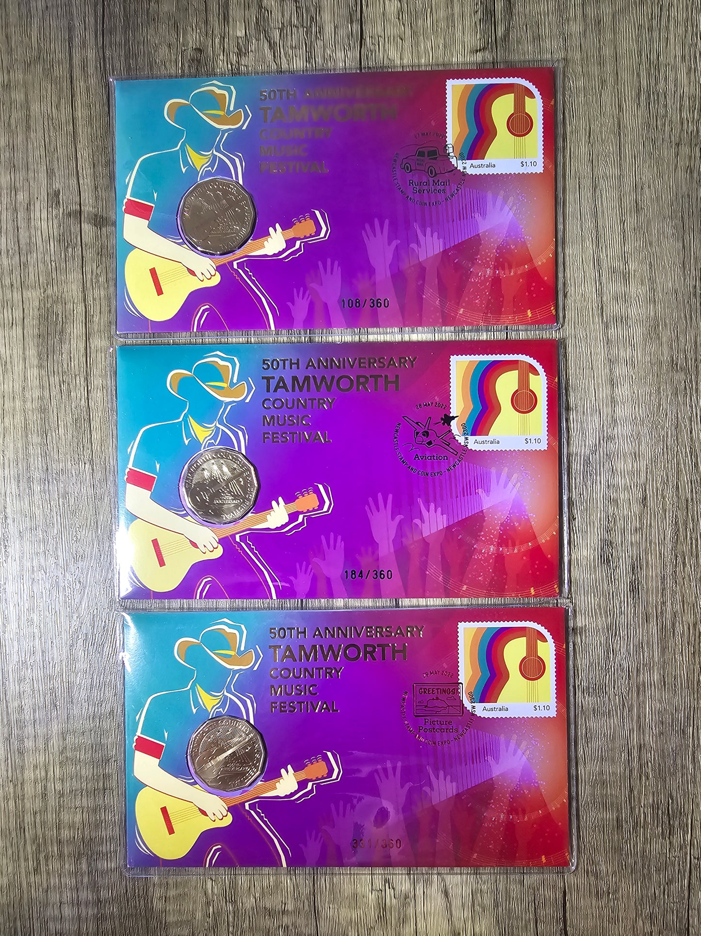 Newcastle Stamp and Coin Show 2022 PNC Set (9 PNCs, 3 days)