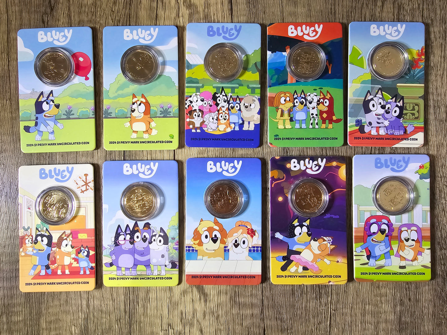Bluey $1 Privy Mark Coin Set (10 cards)