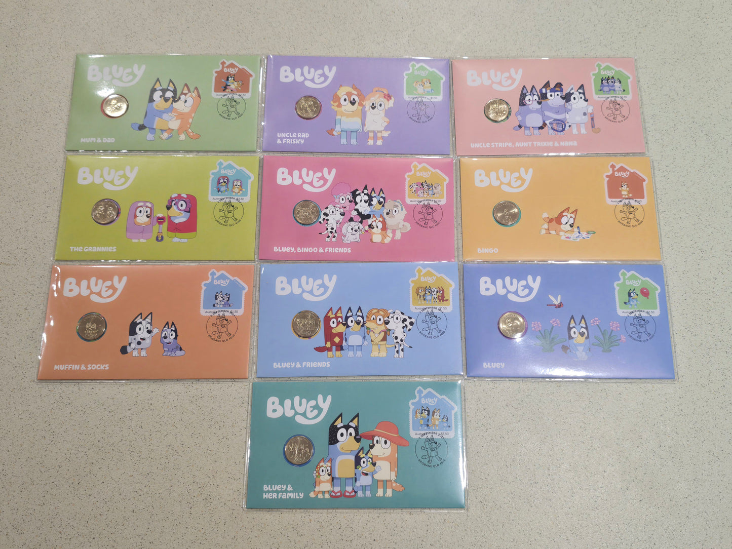 Bluey PNC Privy Mark $1 (Set of 10 PNCs) 2024