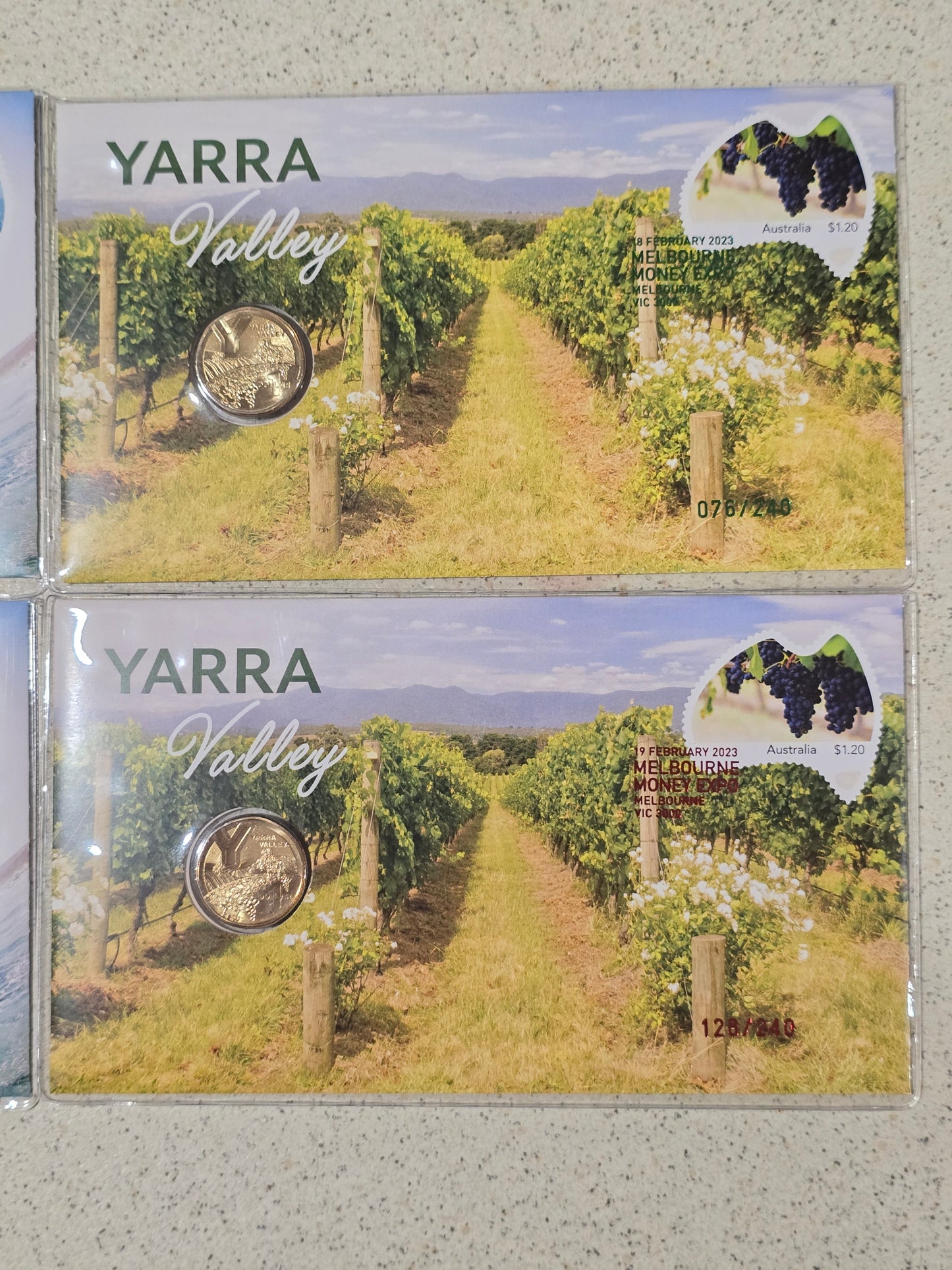 Melbourne Money Expo ANDA AusPost PNC Set 2023 (4 pnc complete set, Surfing/Yarra Valley)