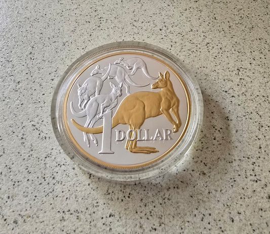 2020 5oz Gold Gilded Mob Of Roos