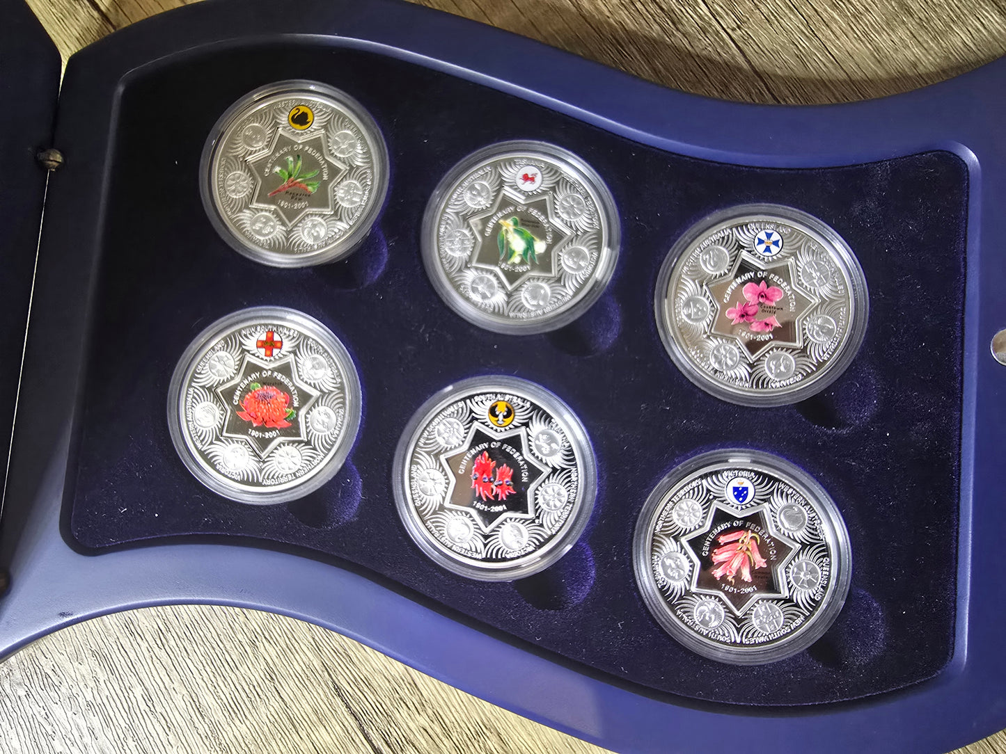 Federation State Emblems Tribute Holey Dollar and Dump Set 2001