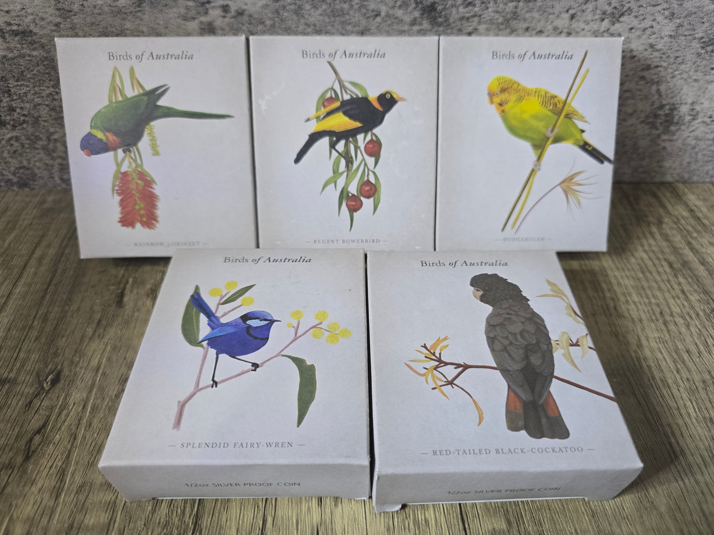 Birds Of Australia 2013 Proof ½oz coloured set (5 coins)
