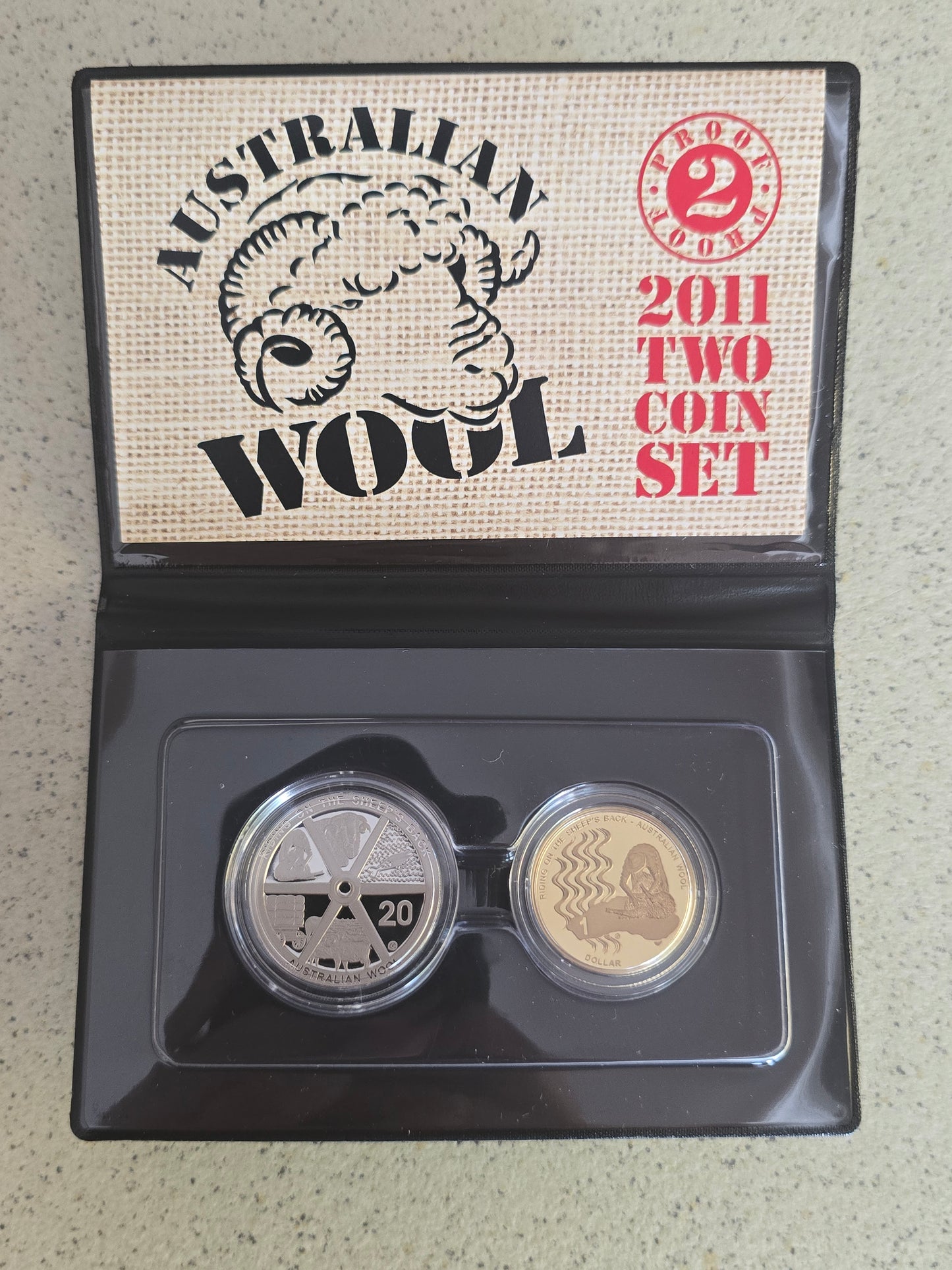 Australian Wool Proof - 2 coin 2011