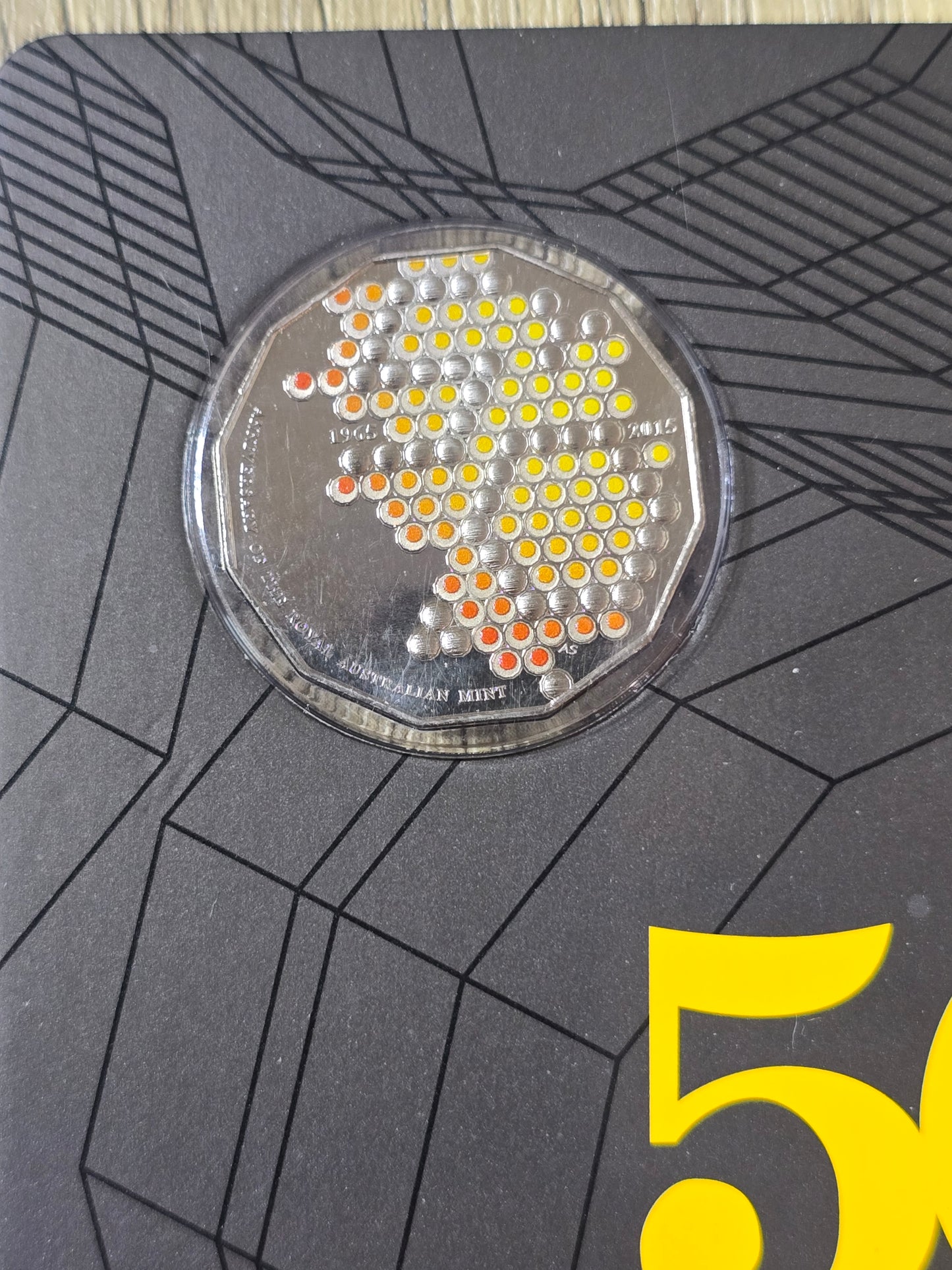 50th anniversary of RAM coloured 50c 2015