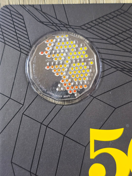 50th anniversary of RAM coloured 50c 2015