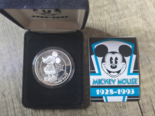 Mickey Mouse 65th Anniversary 1993 1oz