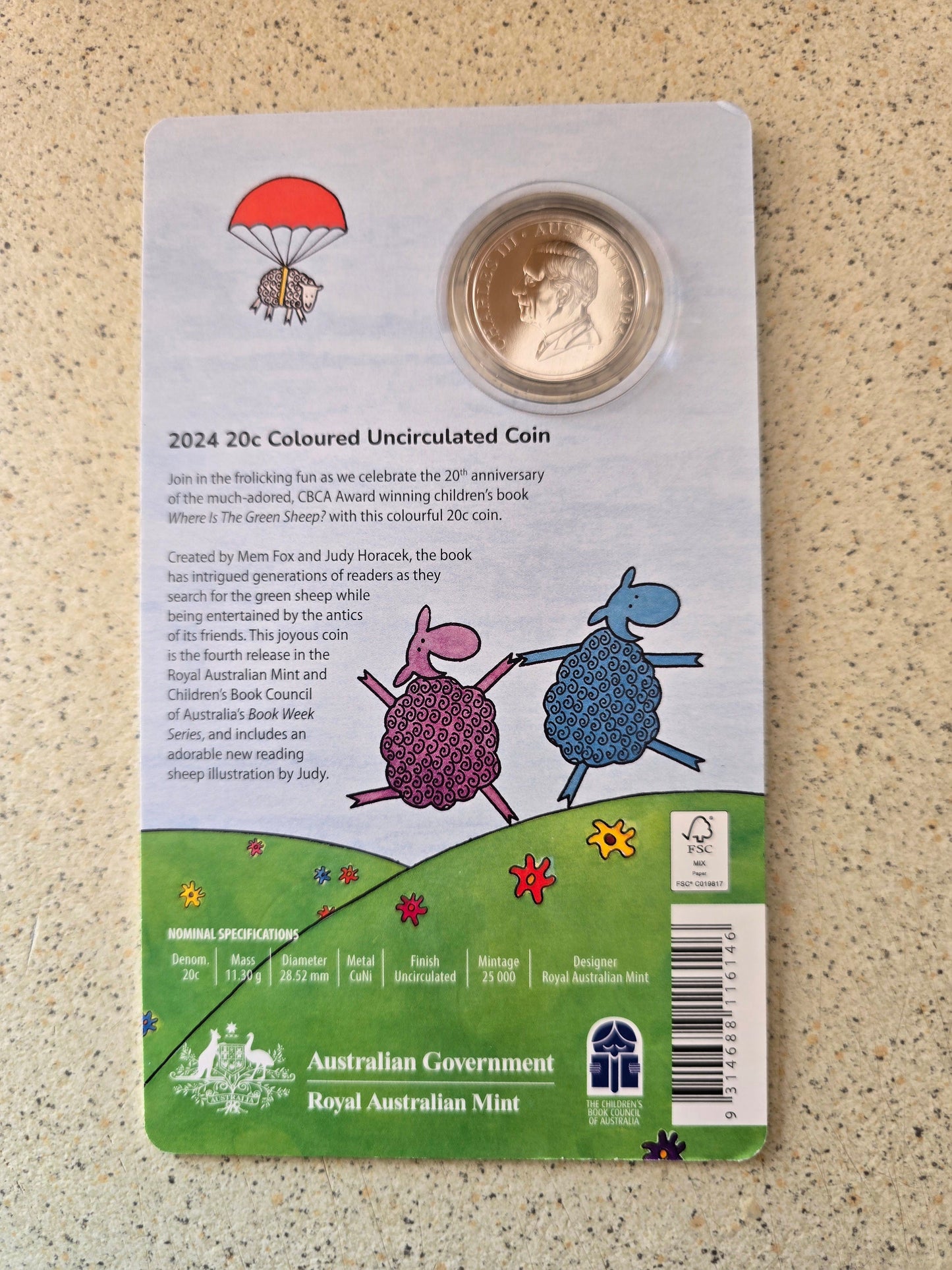 Where is the Green Sheep 20c card