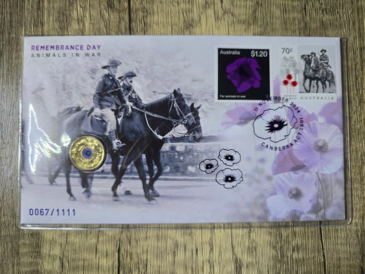 Animals In War Remembrance Impressions $2 PNC
