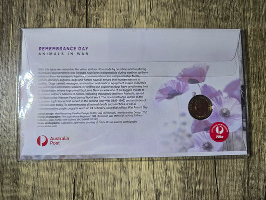 Animals In War Remembrance Impressions $2 PNC