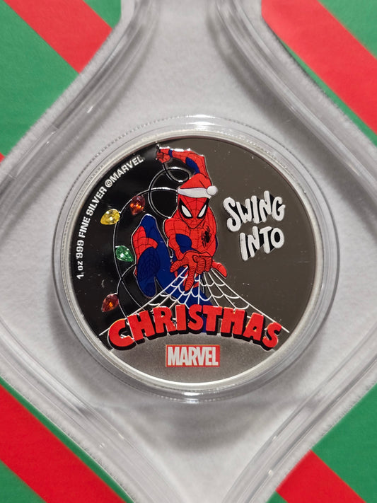 Spiderman Christmas 1oz Marvel - NZMint