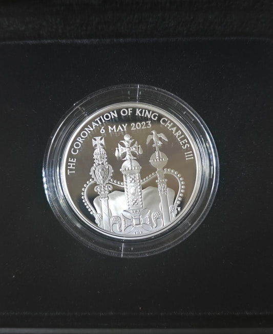 King Charles Coronation £5 Silver Proof 2023, UK Royal Mint