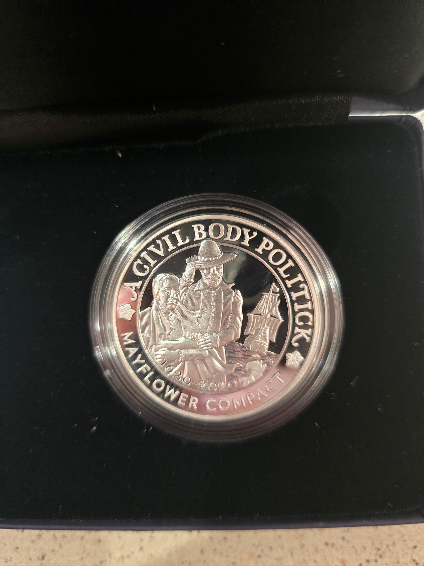 Mayflower 400th Anniversary UK/USA (1oz coin and medal set)