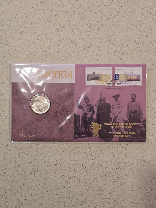 Centenary of Canberra 20c Royal Philatelic Overprint 2013