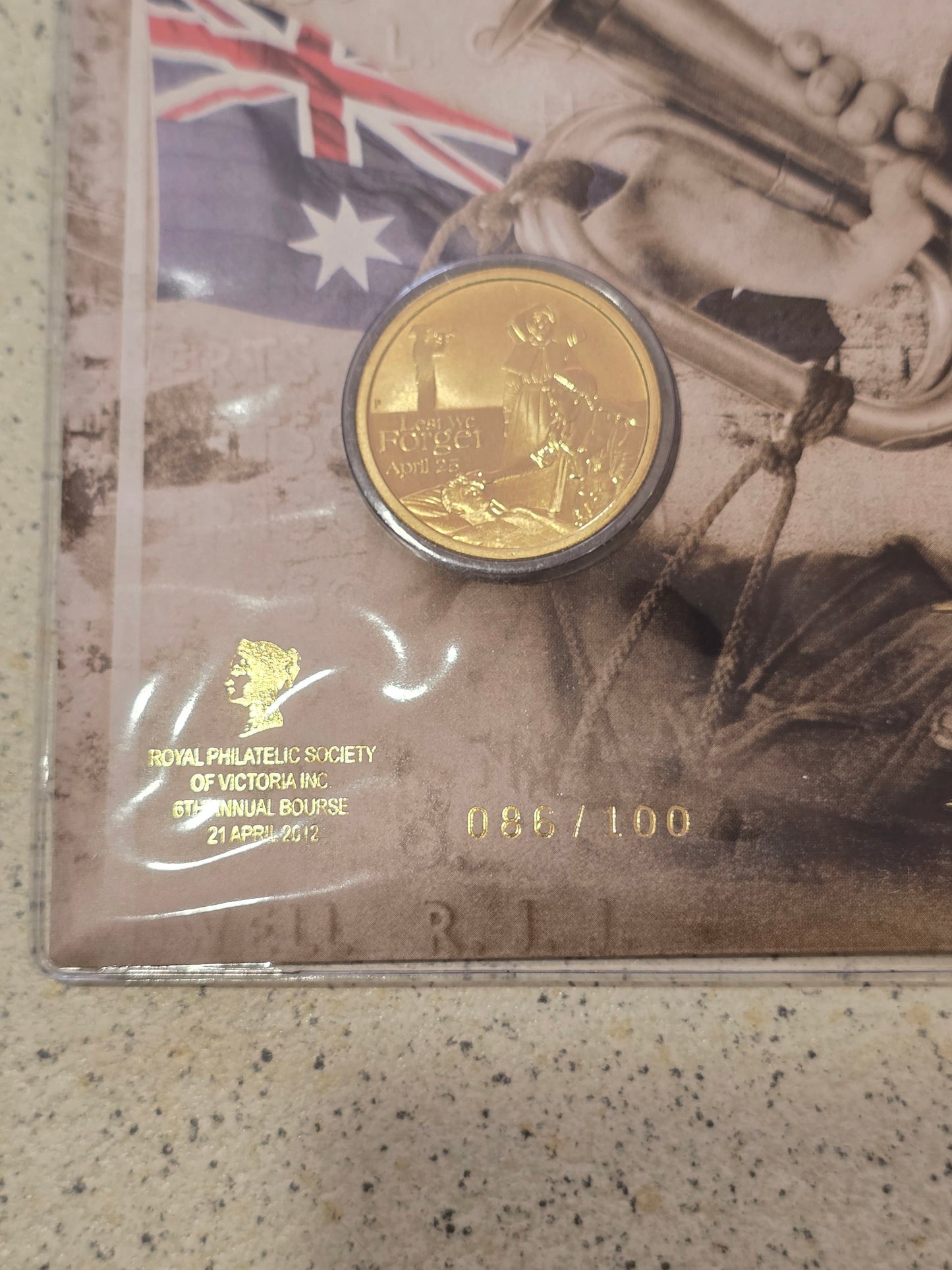 ANZAC DAY Royal Philatelic Overprint 2012