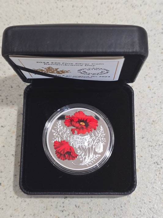 Poppy Remembrance Canada 1oz 2024