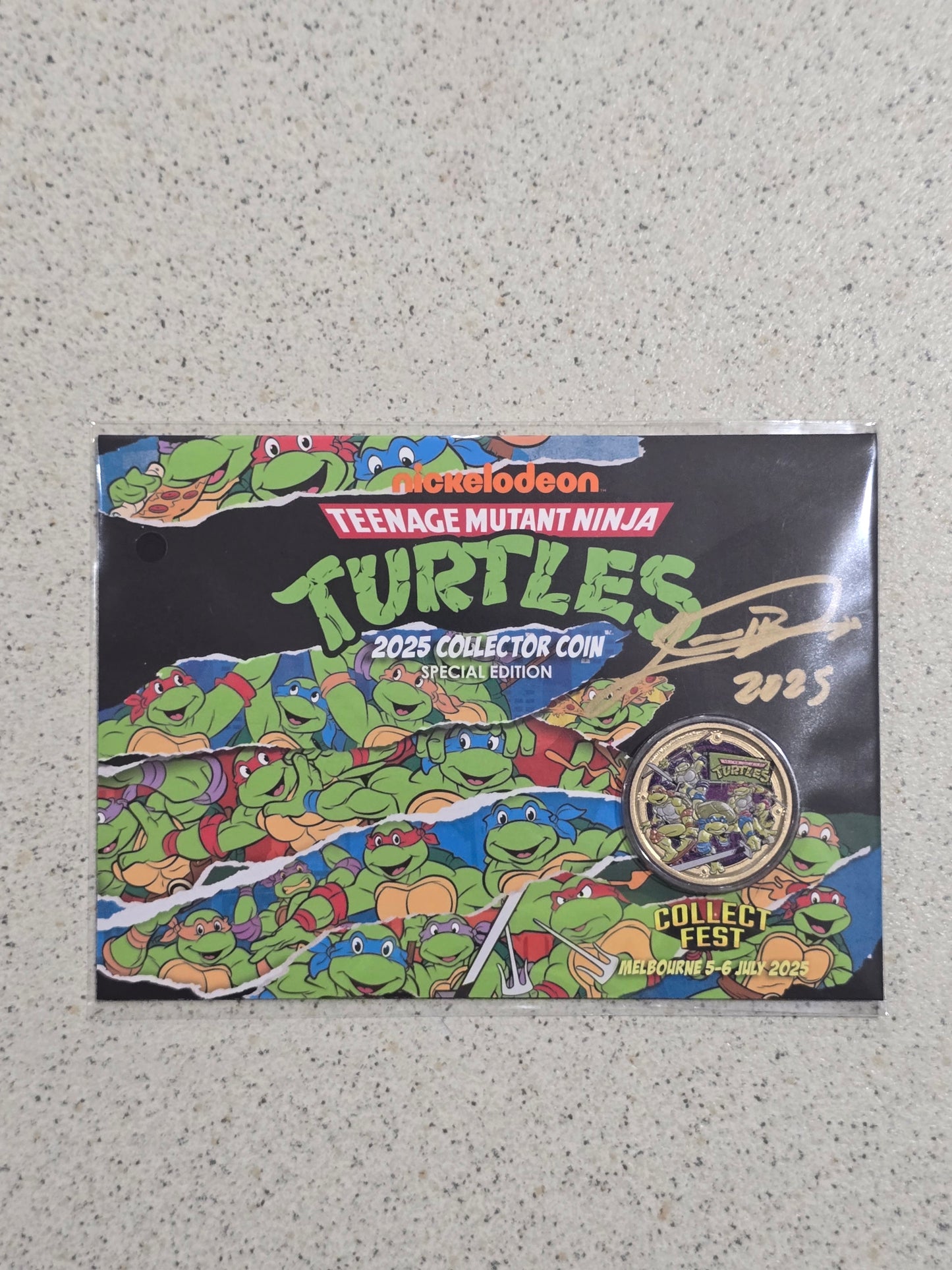 TMNT Coloured $1 Signed CollectFest Melbourne Issue 2025