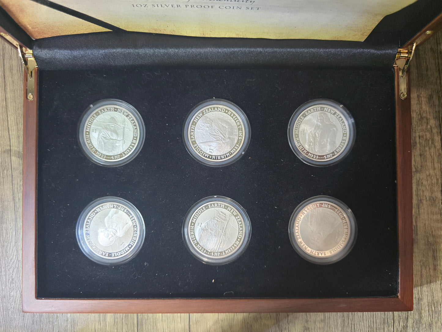 The Hobbit 2013 6 x 1oz proof set NZ Mint