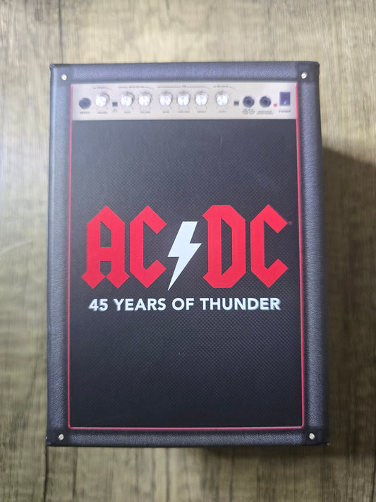 ACDC $5 45Years of Thunder Triangle Coloured Nickle Plated Silver Proof w/ guitar pick