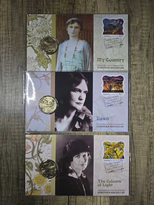 Dorothea MacKeller - Poet Series 50c 3-PNC Set 2025
