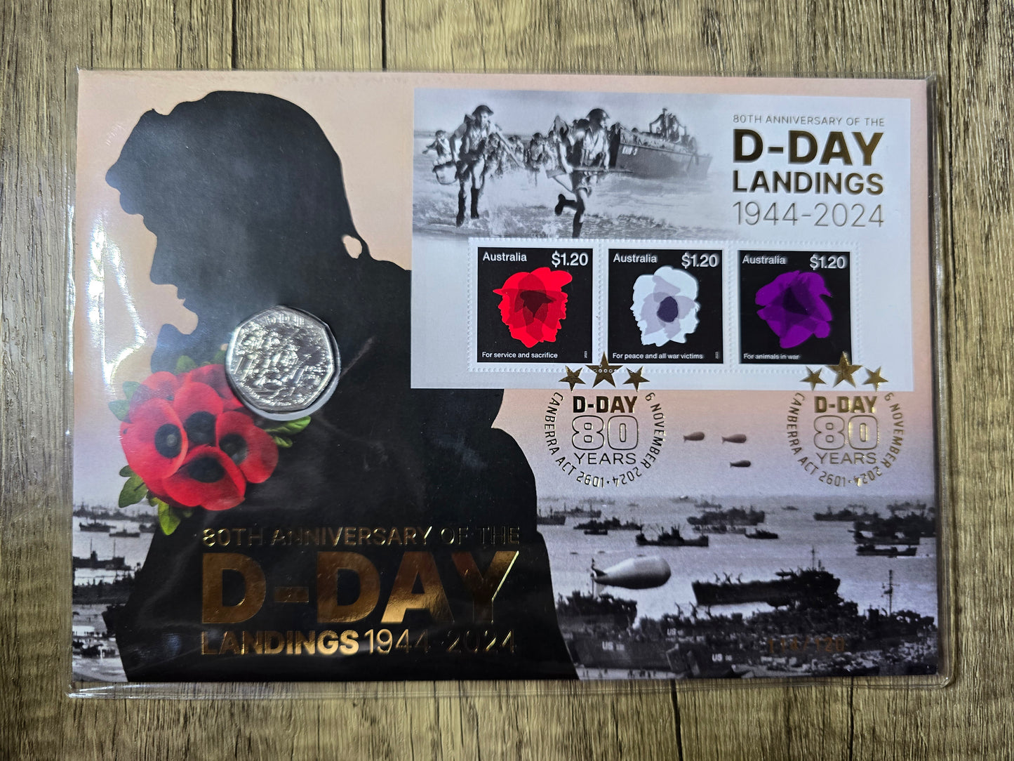 80th Anniversary of D-Day Landings (1944-2024) 50p Impressions PNC