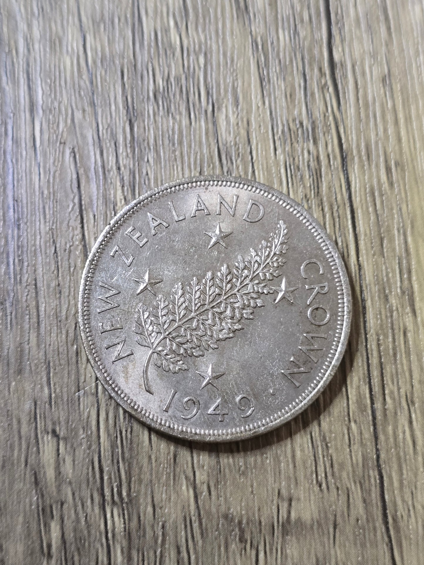 New Zealand 1949 One Crown