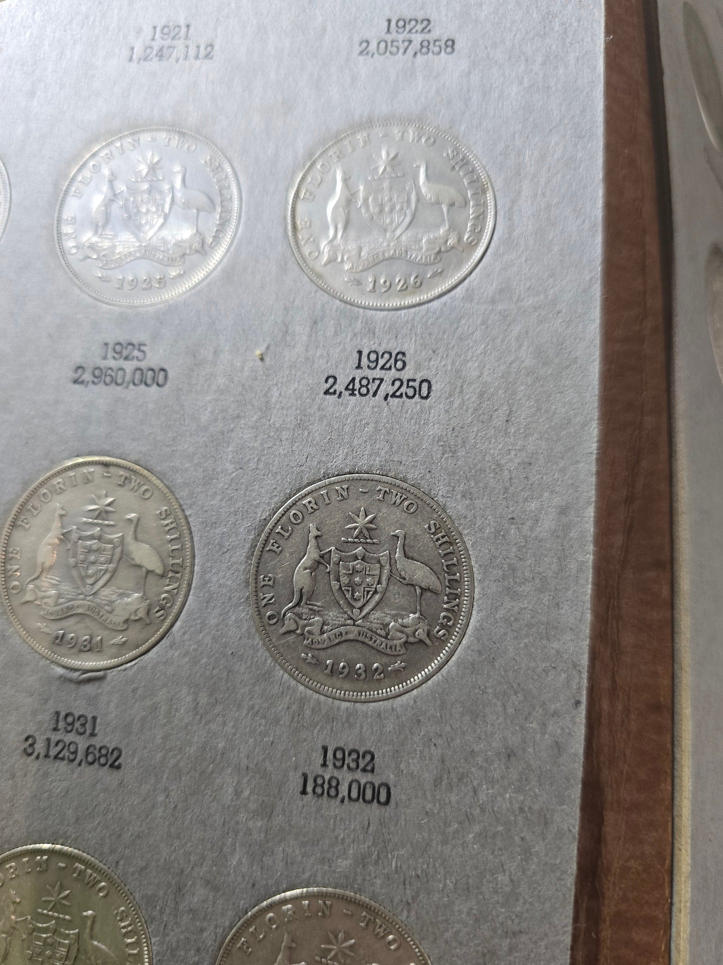 Florin Set - Dansco Folder (complete set, including 1932 & 1934/35)