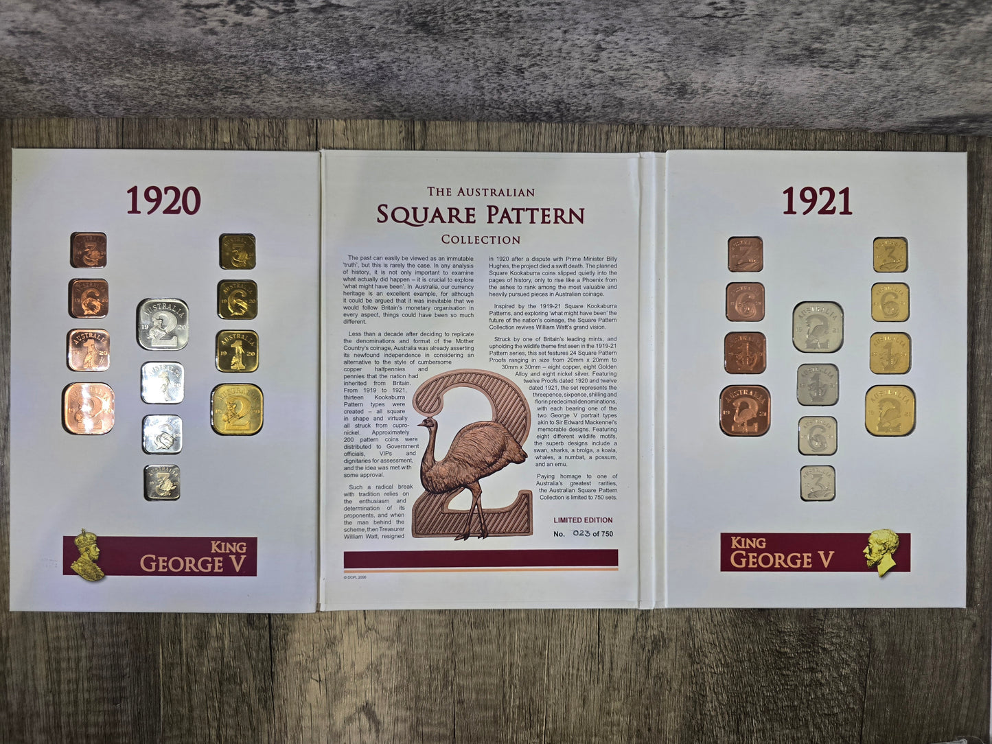 Square Pattern Penny Collection Folder Set 1920-1921